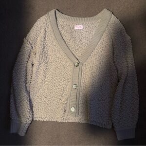 Pink Lily Cream Button-Up Sweater